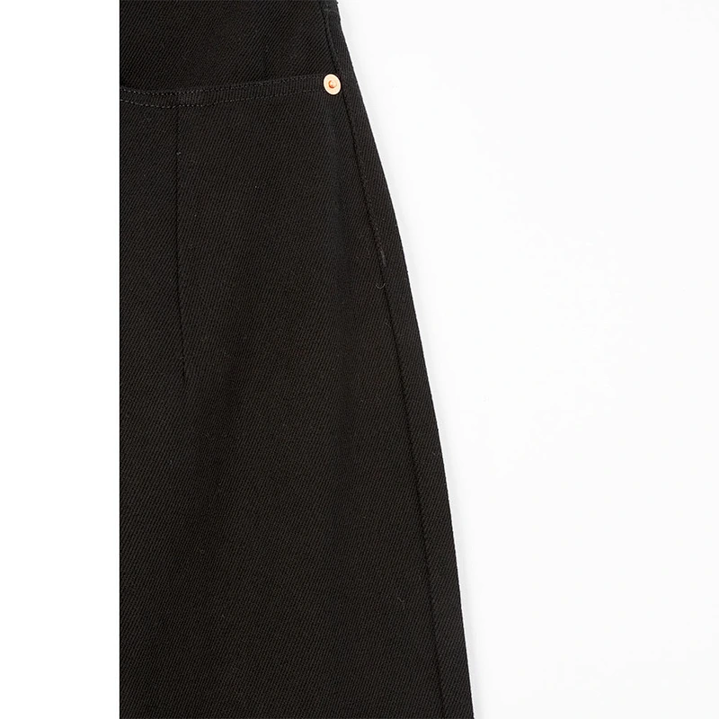 wide leg twill pants
